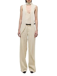 Silk Sleeveless Scarf Top