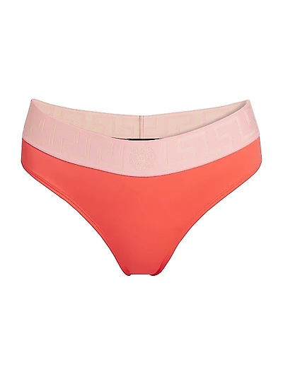 Greca-Trimmed Bikini Bottom