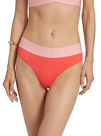 Greca-Trimmed Bikini Bottom