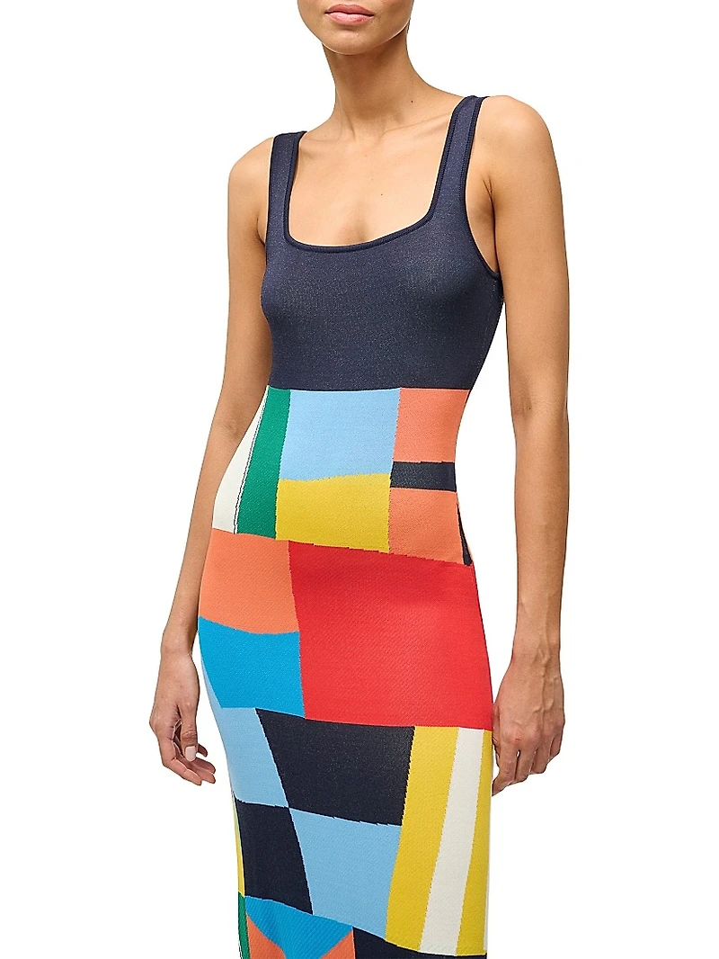 Katie Patchwork Midi-Dress