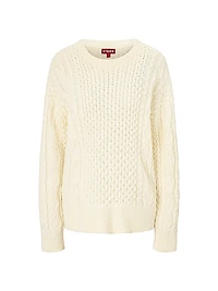Tracy Cable-Knit Crewneck Sweater