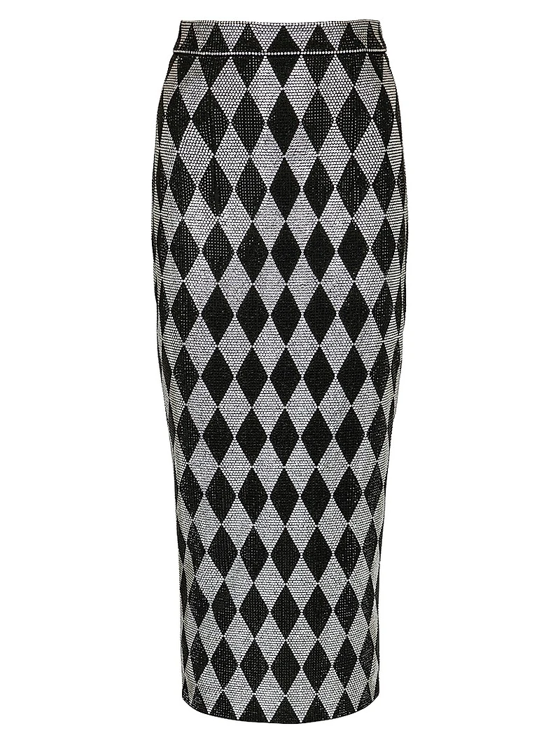 Crystal-Embellished Midi-Skirt