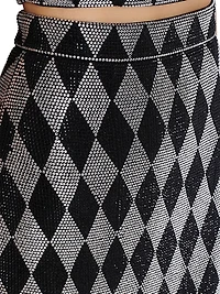 Crystal-Embellished Midi-Skirt