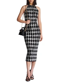 Crystal-Embellished Midi-Skirt