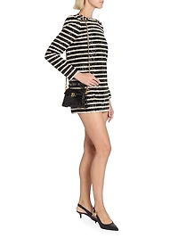 Sequined Striped Minidress
