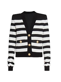 Striped Cotton Cardigan