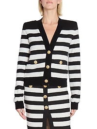 Striped Cotton Cardigan