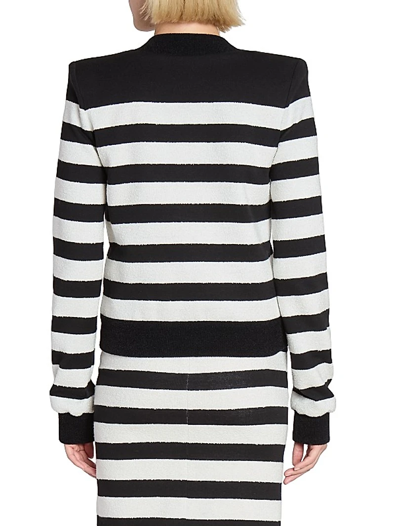 Striped Cotton Cardigan