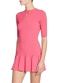 Keyhole Knit Skater Minidress