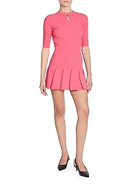 Keyhole Knit Skater Minidress