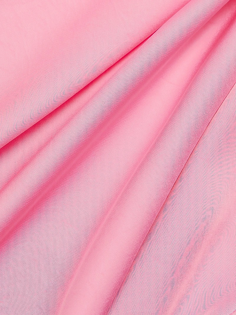 Satin Cowlneck Midi-Dress