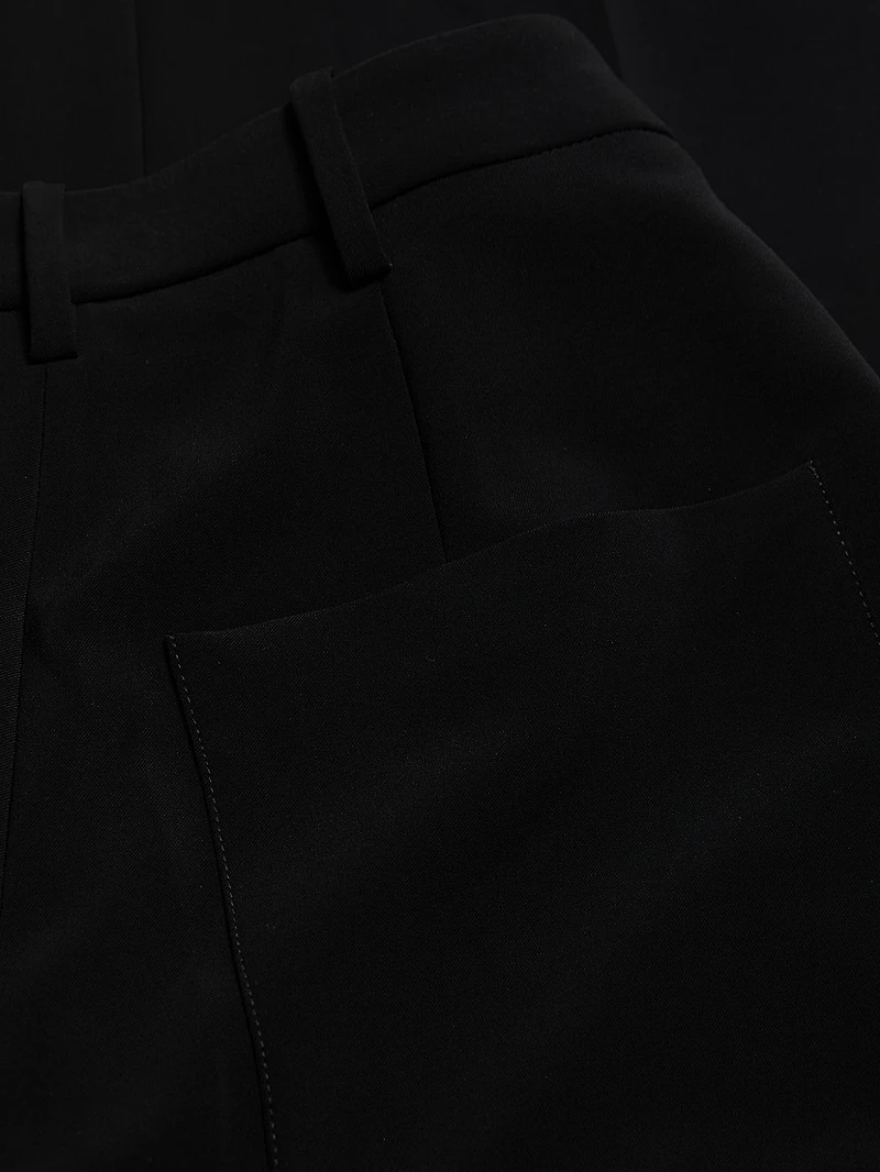 Matte Crepe Cargo Trousers