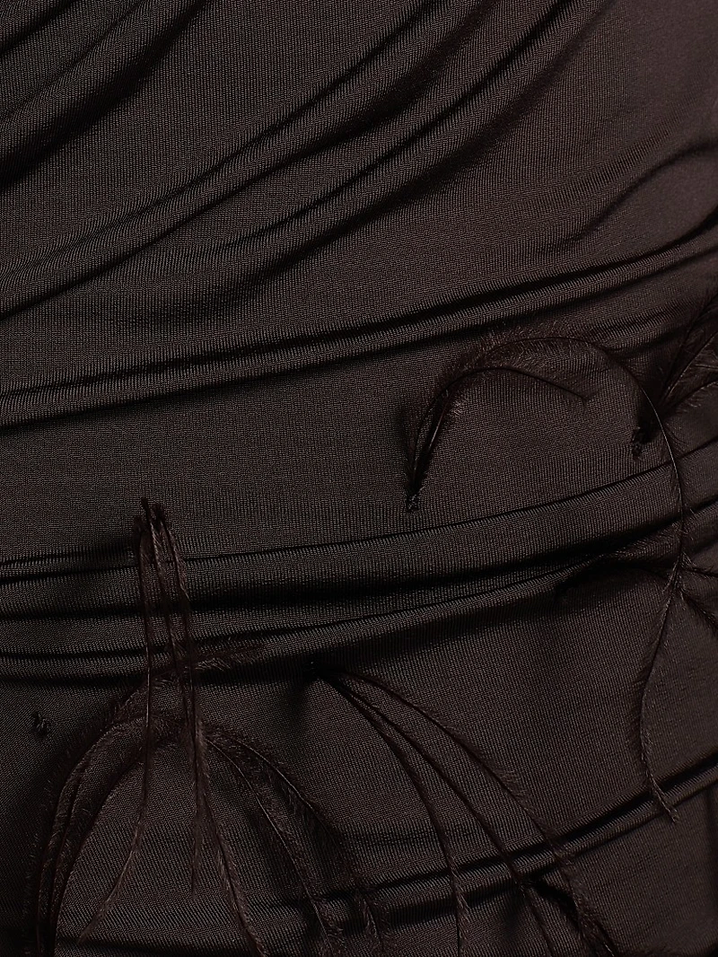 Lightweight Jersey Draped Minidress