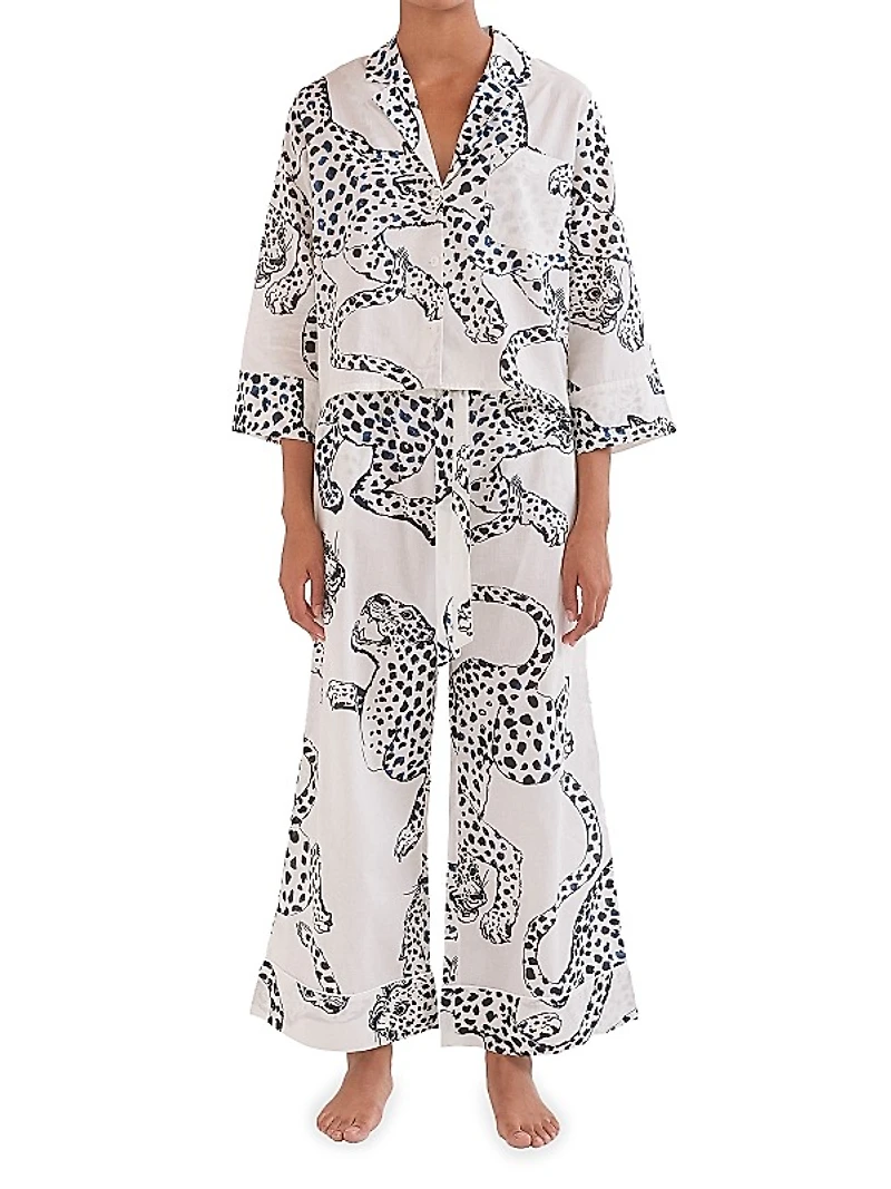 Jaguar Print Boxy Pajama Set