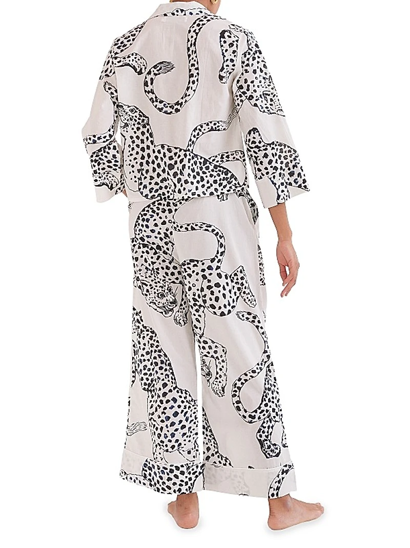 Jaguar Print Boxy Pajama Set
