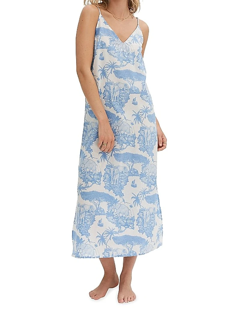 Loxodonta Toille Print Slip