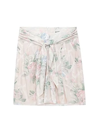 Joji Silk Floral Chain Skirt