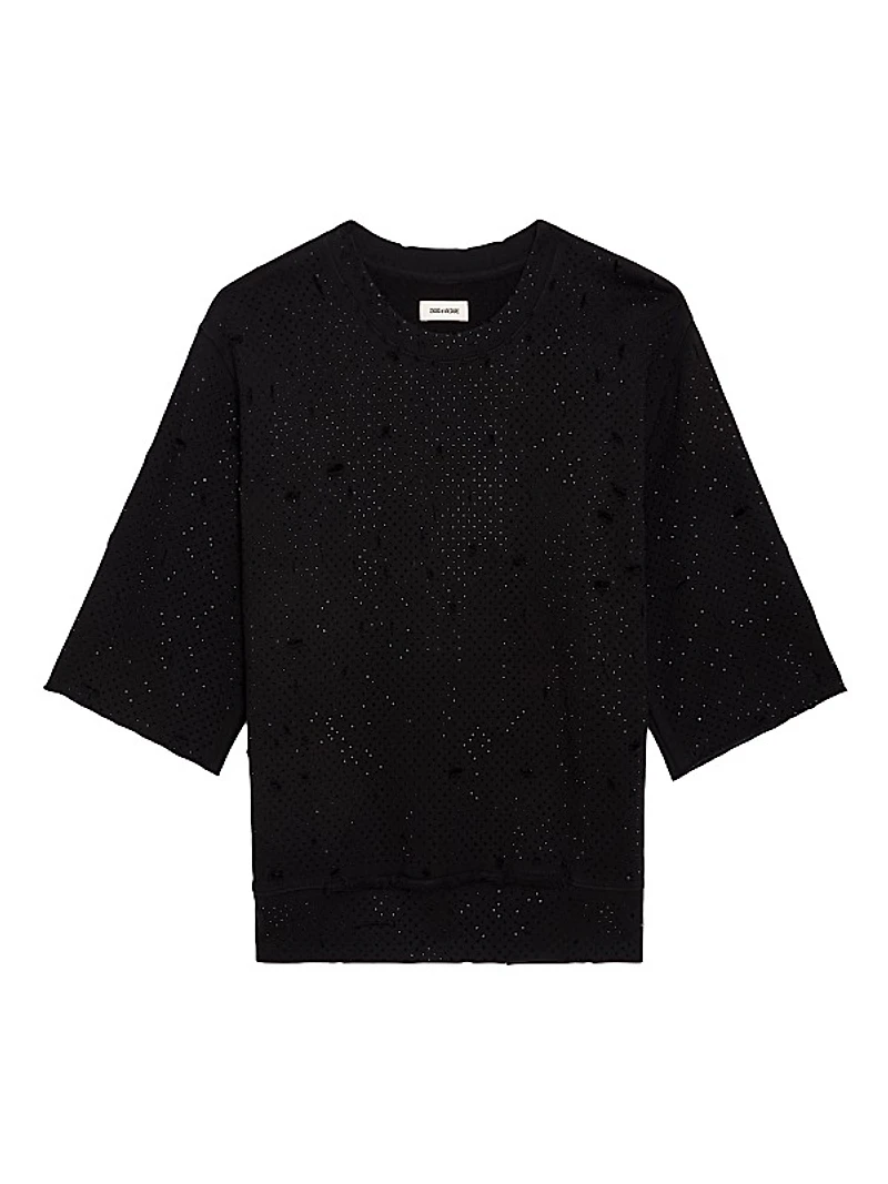 Edmond Distressed Rhinestone T-Shirt