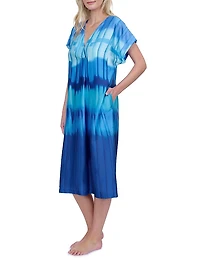 Gold Hour V-Neck Ombre Cover-Up Dress