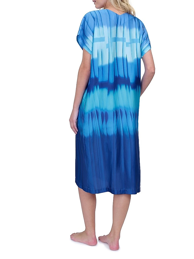 Gold Hour V-Neck Ombre Cover-Up Dress