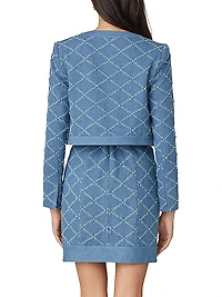 Charm Embroidered Denim Jacket