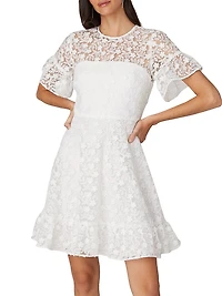 Sora Floral Short-Sleeve Minidress