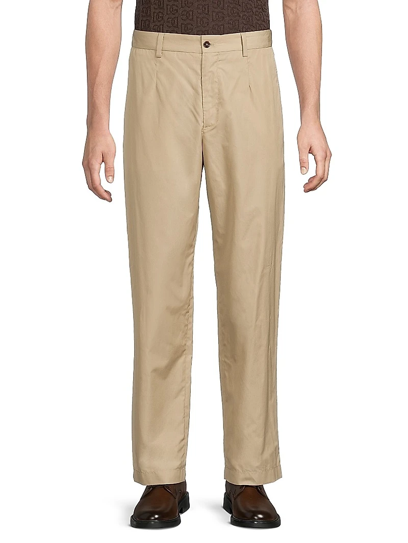 Cotton-Silk Relaxed Pants
