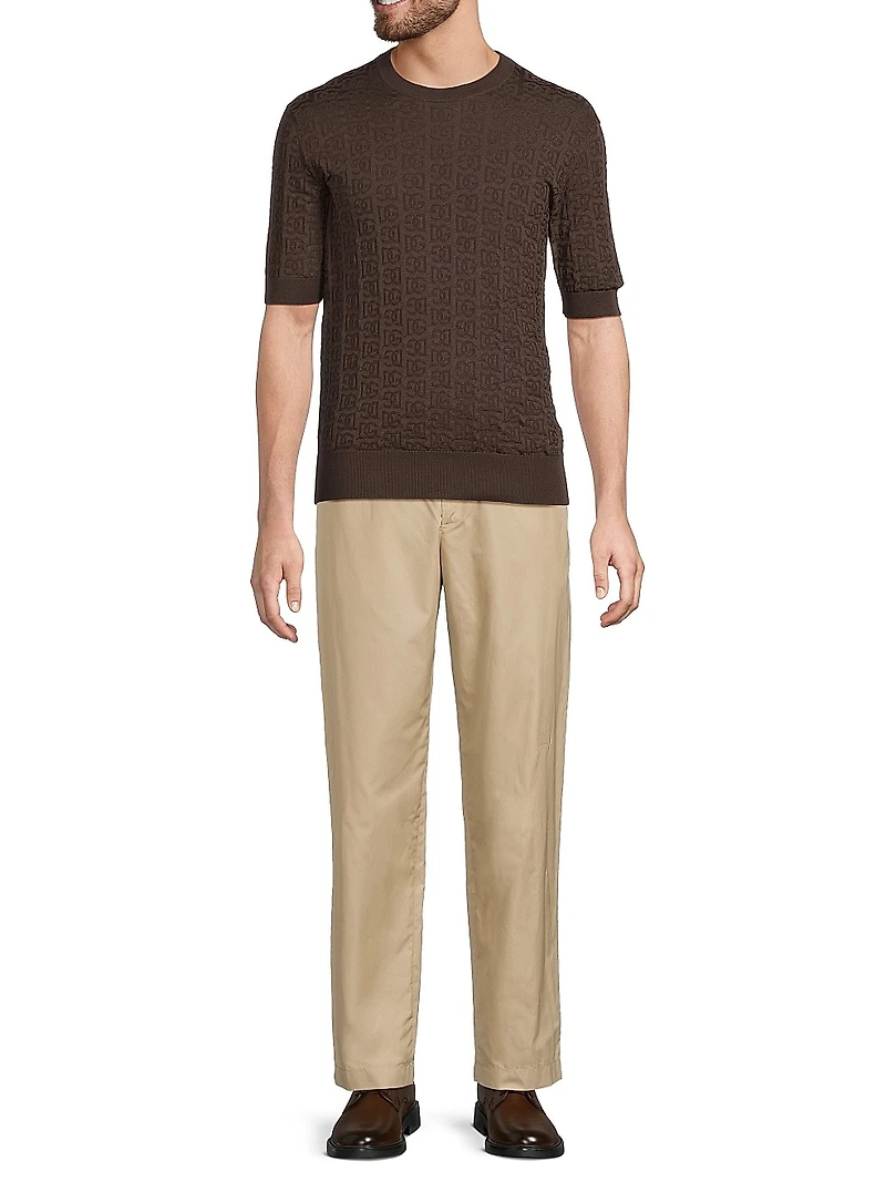 Cotton-Silk Relaxed Pants