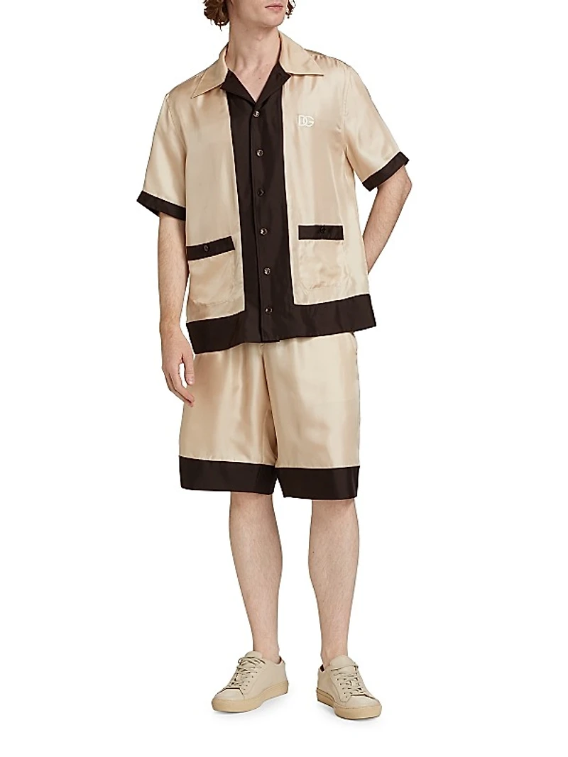 Silk Drawstring Shorts
