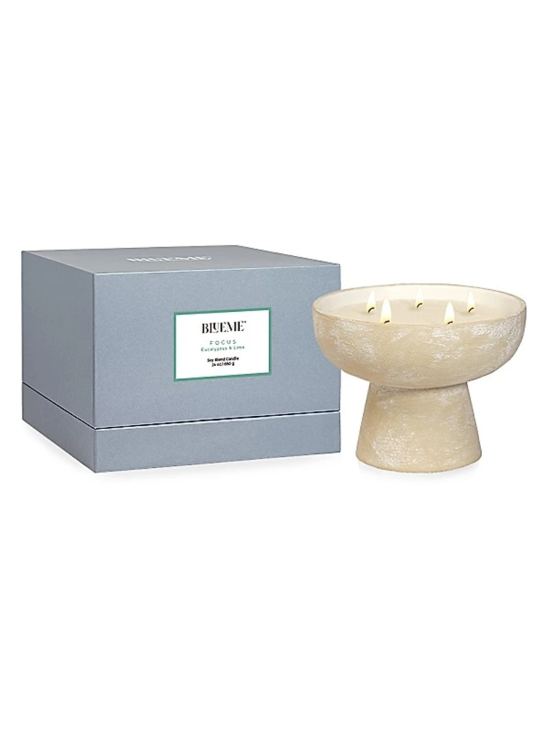 Focus Eucalyptus & Lime Ceramic Candle