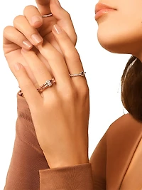 Together 18K Rose Gold & 0.1 TCW Diamond 2-Row Ring