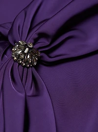 Aubrey Satin One-Shoulder Gown