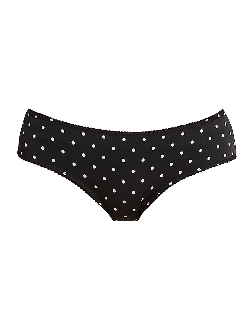 Polka Dot Silk-Blend Hipster Brief