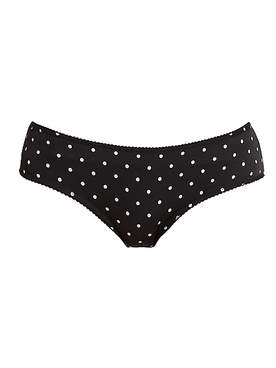 Polka Dot Silk-Blend Hipster Brief
