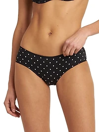 Polka Dot Silk-Blend Hipster Brief