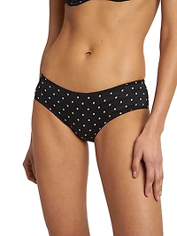 Polka Dot Silk-Blend Hipster Brief