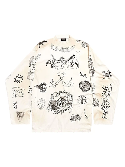 Tat Oversized Long Sleeve T-Shirt