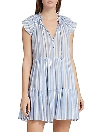 Zee Striped Cotton Minidress