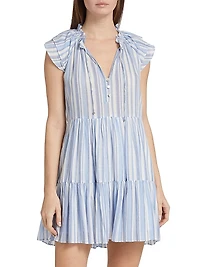 Zee Striped Cotton Minidress