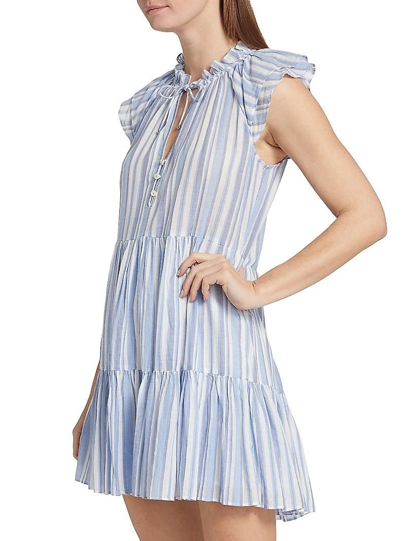 Zee Striped Cotton Minidress
