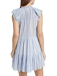 Zee Striped Cotton Minidress