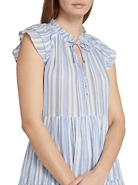Zee Striped Cotton Minidress