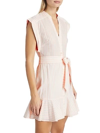 Avella Striped Cotton Minidress