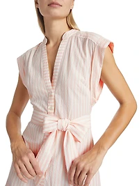 Avella Striped Cotton Minidress