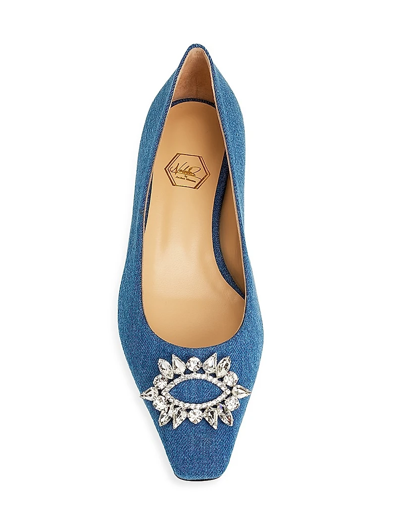 Aurum Denim Ballet Flats
