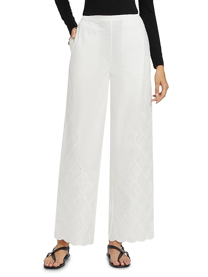 Dulche Eyelet Cotton Pants