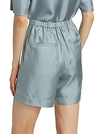 Poseidon Silk Straight-Leg Shorts