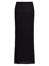 Dera Pointelle Knit Maxi Skirt