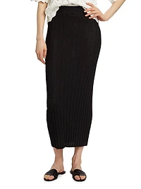 Dera Pointelle Knit Maxi Skirt