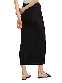 Dera Pointelle Knit Maxi Skirt